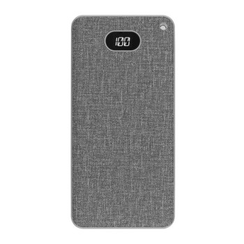Kumaş Dokulu Estetik Tasarım 10.000 mAh Dijital Ekranlı Powerbank