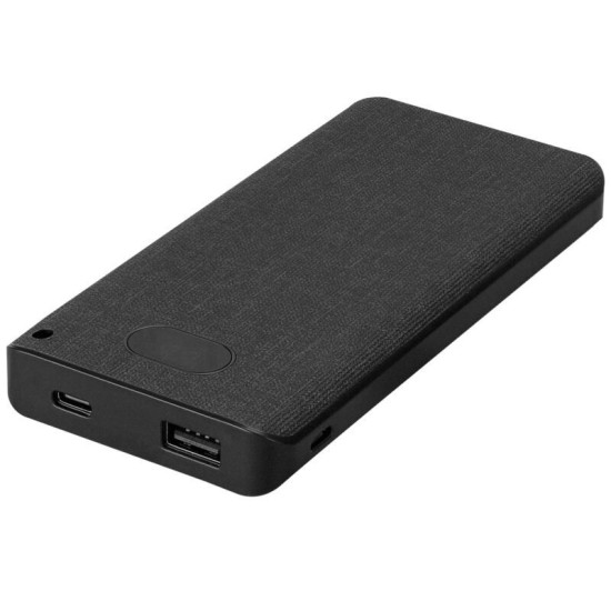 Kumaş Dokulu Estetik Tasarım 10.000 mAh Dijital Ekranlı Powerbank
