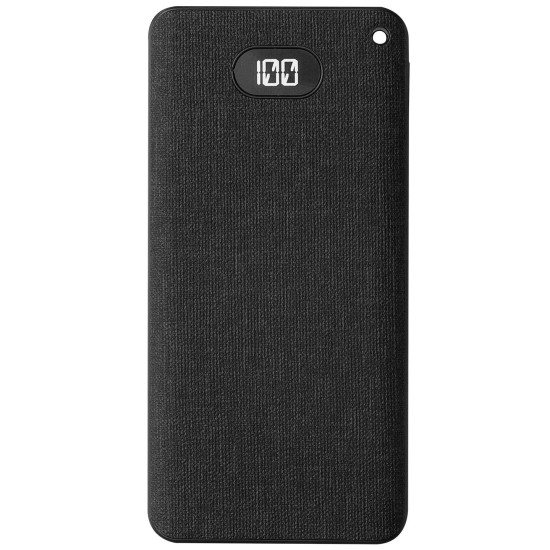 Kumaş Dokulu Estetik Tasarım 10.000 mAh Dijital Ekranlı Powerbank