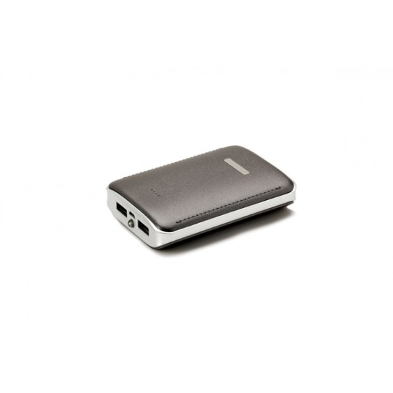 6000 mAh Deri Görünümlü Çift USB Powerbank PERAKENDE