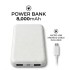 8000 mAh Çift USB Çıkışlı Taşınabilir Şarj Cihazı - İnce Tasarım Powerbank